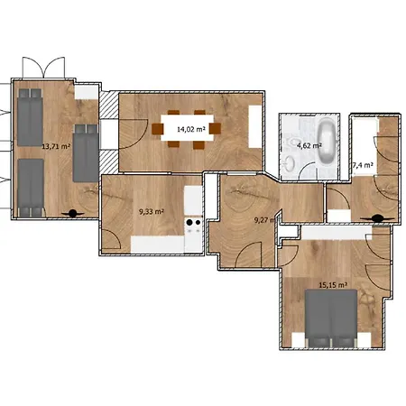 Martin Luther, 3 Schlafzimmer, Free Wifi, Naehe Zentrum, Klimatisiert, Hell, Offen, Sehr Schoen, Daire Jena
