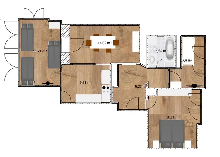 Martin Luther, 3 Schlafzimmer, Free Wifi, Nähe Zentrum, Klimatisiert, Hell, Offen, Sehr Schön, Apartment Jena